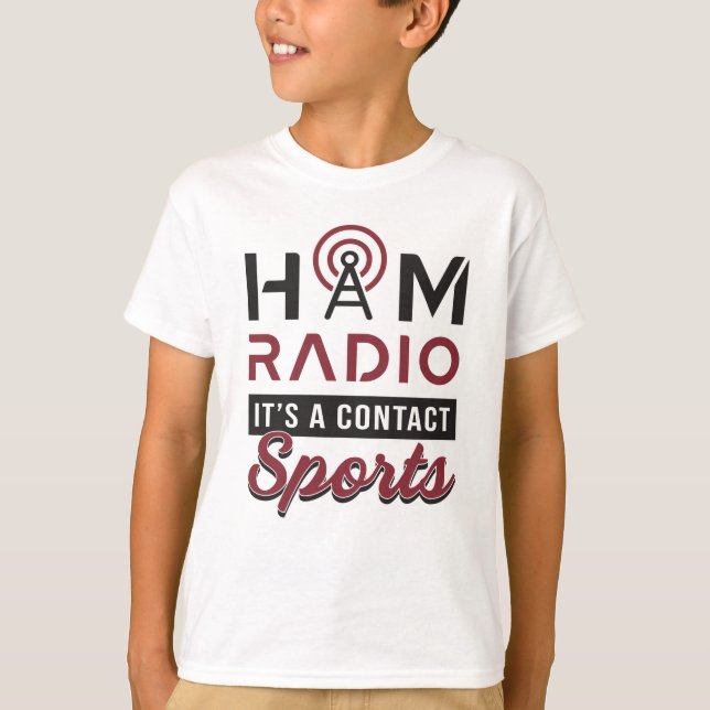 HAM Radio Operator Amateur Code Antenna Gift Idea T-Shirt (Front)