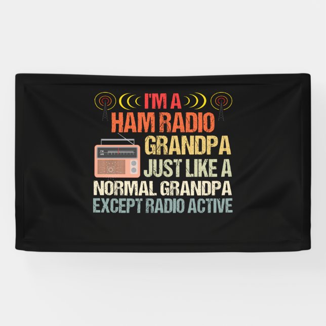Ham Radio Operator Amateur Radio Father's Day Banner (Horizontal)