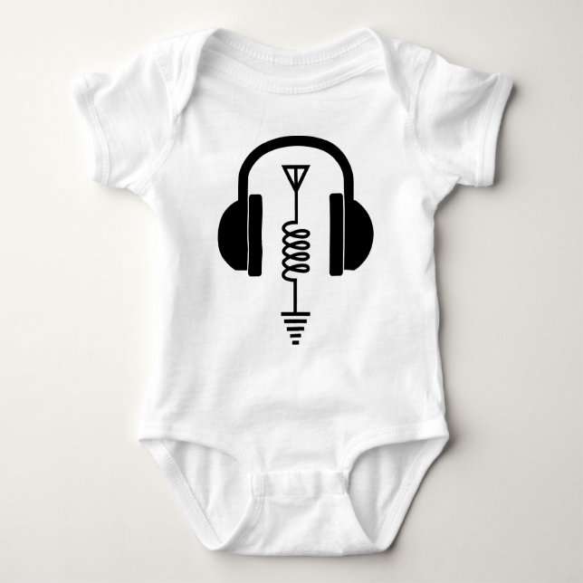 Ham Radio Operator Baby Bodysuit (Front)
