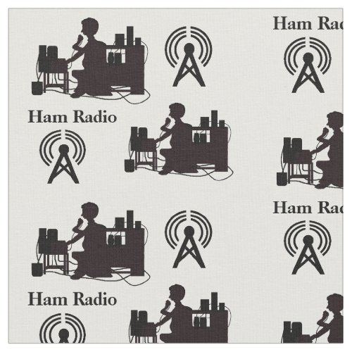 Ham Radio Operator Fabric with Call Sign 