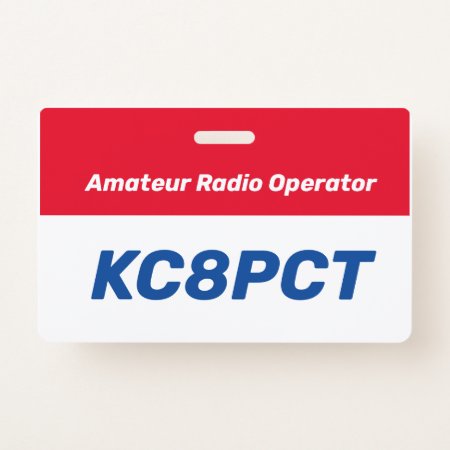 Ham Radio Operator Id Badge