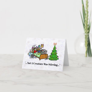 Ham Radio Operator In Bed Christmas Card