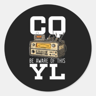 Ham Radio Operator Morse Code Antenna Radioactivit Classic Round Sticker