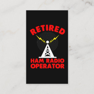Ham Radio Operator Retirement Radio Tower Dad Business Card