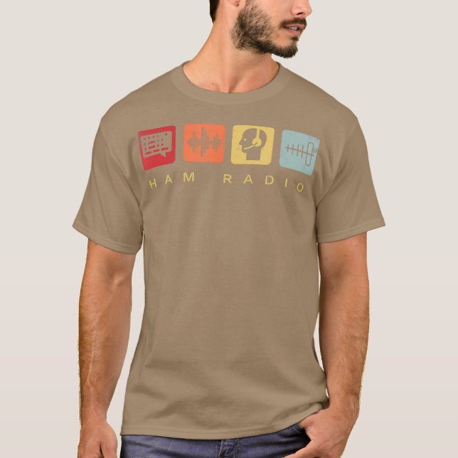 Ham Radio Operator Retro Amateur Radio T-Shirt (Front)