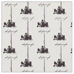 Ham Radio  Operator Silhouette Fabric