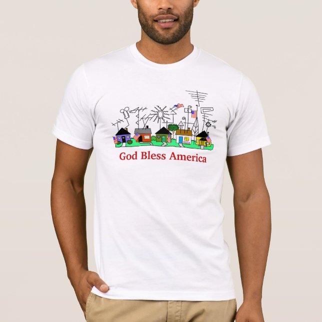 Ham Radio Patriotic Street TShirt   Customize It! (Front)