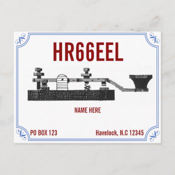 Ham Radio Qsl Card Amateur Operators Contacts by camcguire at Zazzle