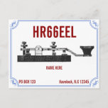 Ham Radio QSL Card Amateur Operators Contacts