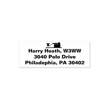 Ham Radio Rubber Self-inking Stamp by hamgear at Zazzle