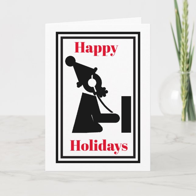 Ham Radio Santa Operator Icon Christmas Card (Front)