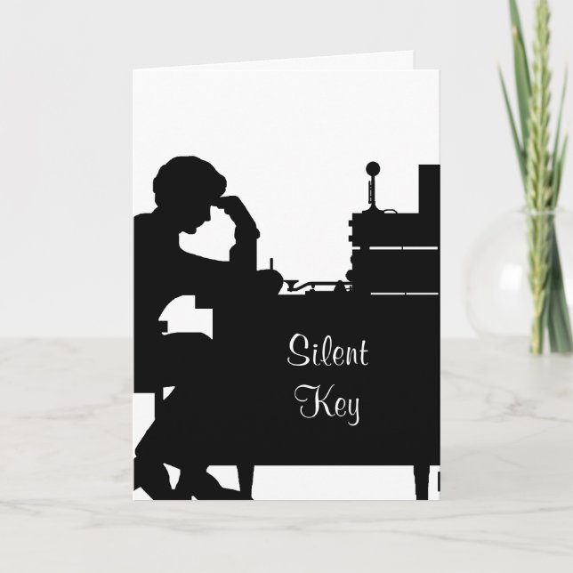 Ham Radio Silent Key Sympathy Card  Customize It. (Front)
