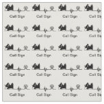 Ham Radio Silhouette Fabric with Call Sign