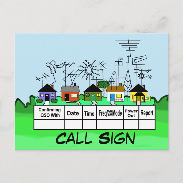 Ham Radio Street QSL Card  Customize It! (Front)