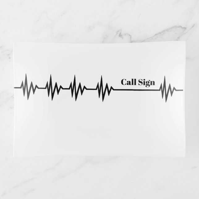 Ham Radio Stuff Trinket Tray with Call Sign (Front)