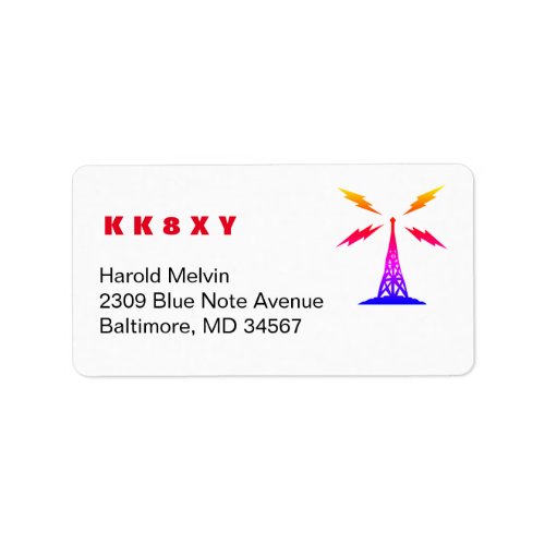 Ham Radio themed Address return labels