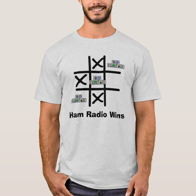 Ham Radio Tic Tac Toe T-Shirt (Front)