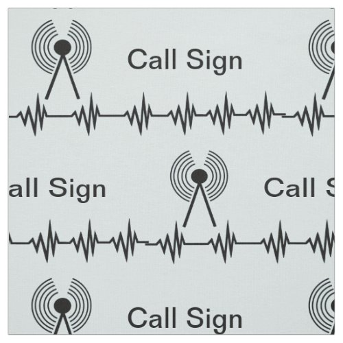 Ham Radio Transmitter Frequency Call Sign Fabric