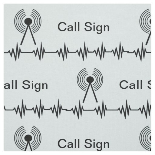 Ham Radio Transmitter Frequency Call Sign Fabric