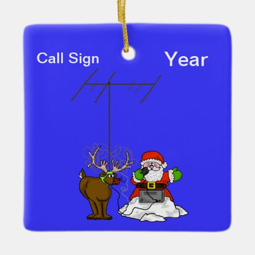 Ham Radio Tshirt Christmas Ornament