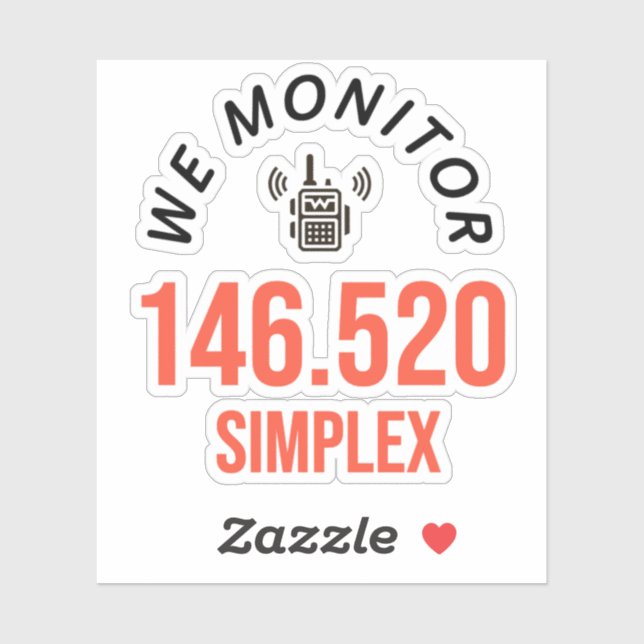 Ham Radio Two Meters Simplex Sticker (Sheet)