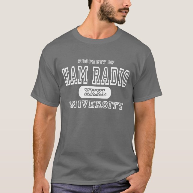 Ham Radio University Dark T-Shirt (Front)