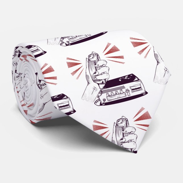 Ham Radio Woman Neck Tie (Rolled)
