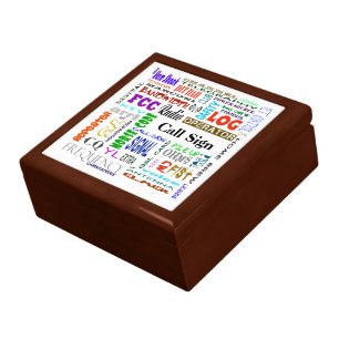 Ham Radio Word Collage Gift Box Customize It!