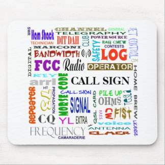Ham Radio Word Collage Mousepad   Customize It!