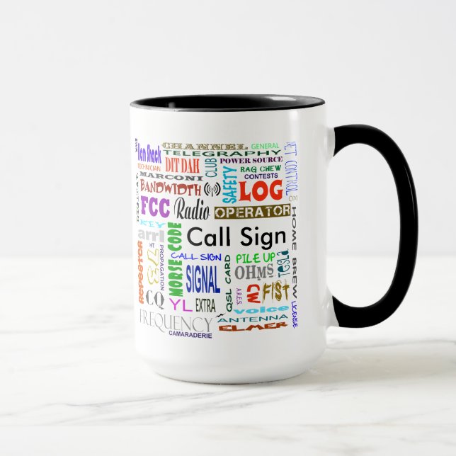 Ham Radio Word Collage Mug  Customize It! (Right)