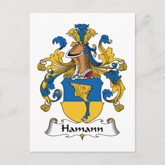 Hamann Family Crest Postcard