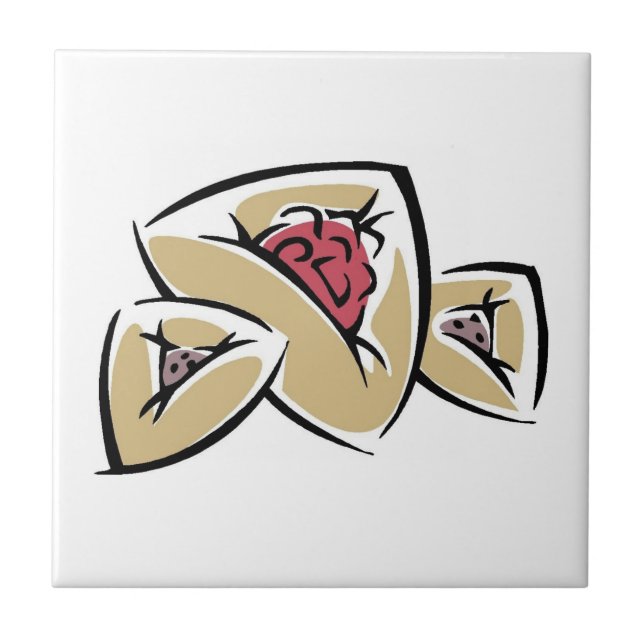 Hamantashen Ceramic Tile (Front)