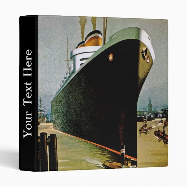 Hamburg-Amerika Line 3 Ring Binder (Front/Spine)
