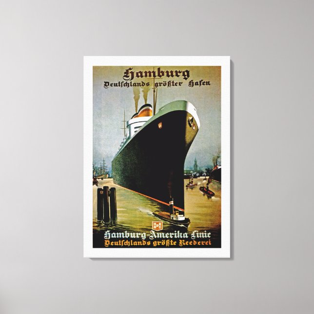 Hamburg-Amerika Line Canvas Print (Front)