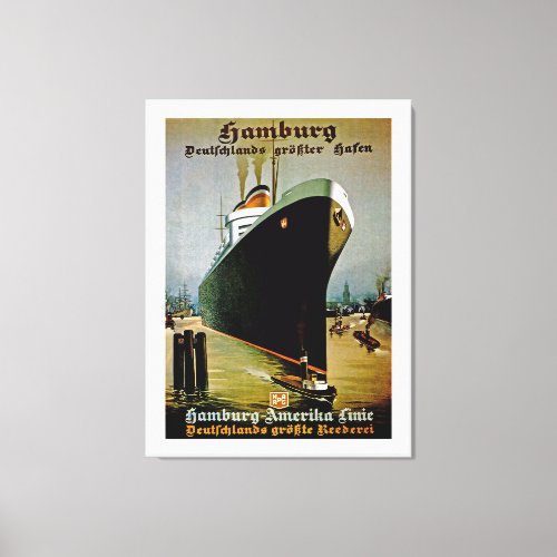 Hamburg_Amerika Line  L Canvas Print