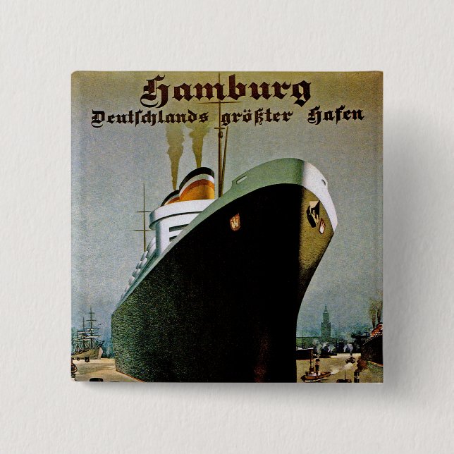 Hamburg-Amerika Line Pinback Button (Front)