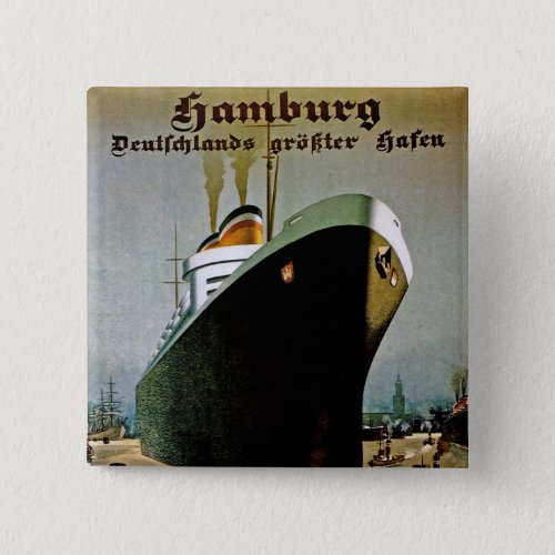 Hamburg_Amerika Line Pinback Button