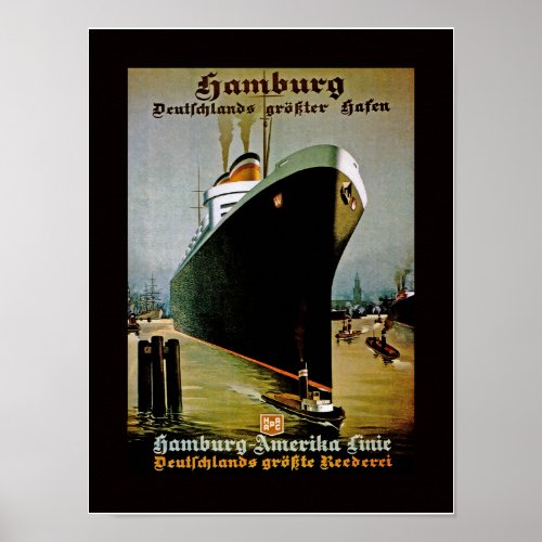 Hamburg_Amerika Line Poster