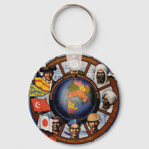 Hamburg Amerika Line Poster Keychain