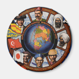 Hamburg Amerika Line Poster Magnet