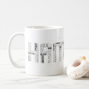 Hamburg Boroughs & Quarters Word Art Typography Coffee Mug