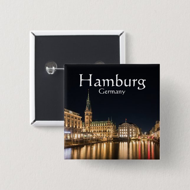 Hamburg Button (Front & Back)