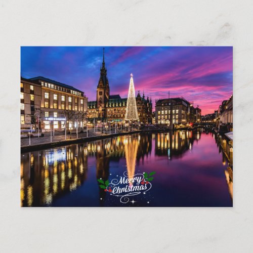 Hamburg Christmas Market Postcard