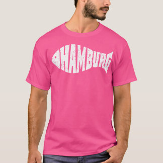 Hamburg City Germany North German Fish Fish Shape T-Shirt