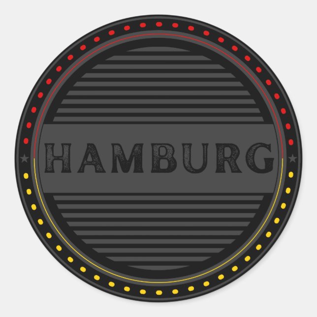Hamburg City Pride Emblem – German Identity Classic Round Sticker (Front)