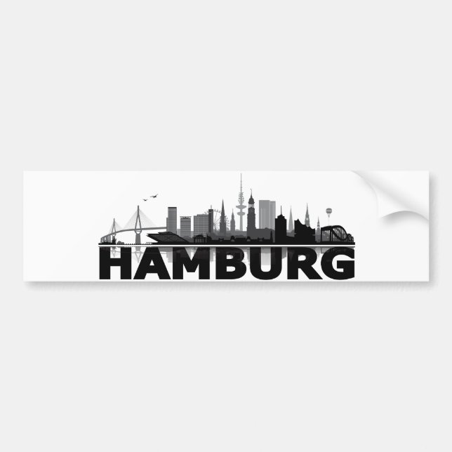 Hamburg City Skyline Autosticker / Sticker (Front)