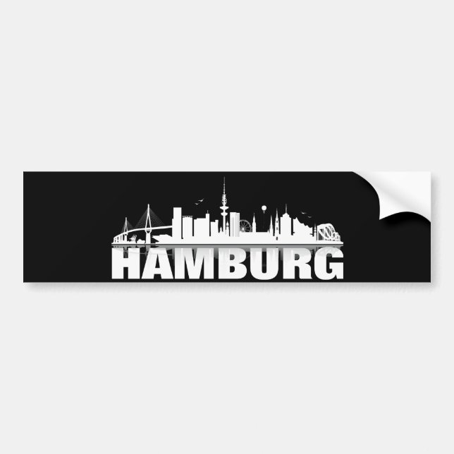 Hamburg City Skyline Autosticker / Sticker (Front)