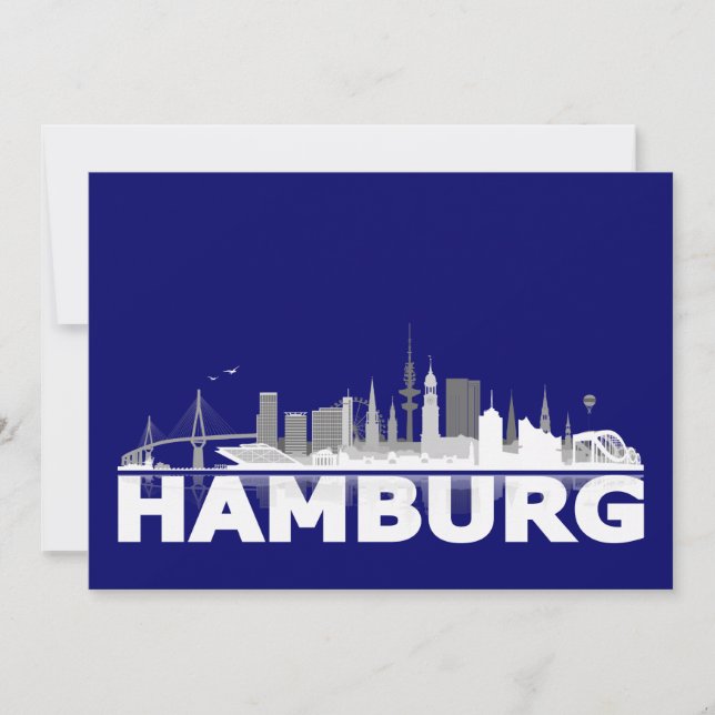 Hamburg City Skyline Card/Folding Card/Invitation Invitation (Front)