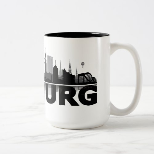 Hamburg City Skyline Tasse v Becher Two_Tone Coffee Mug