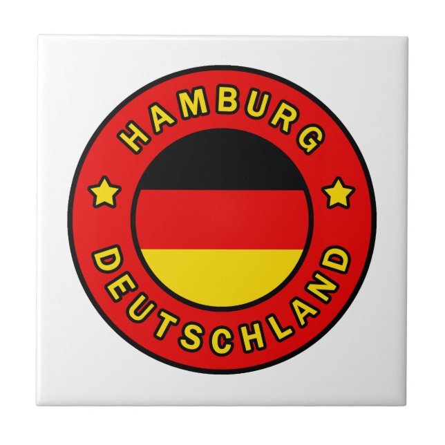 Hamburg Deutschland Ceramic Tile (Front)
